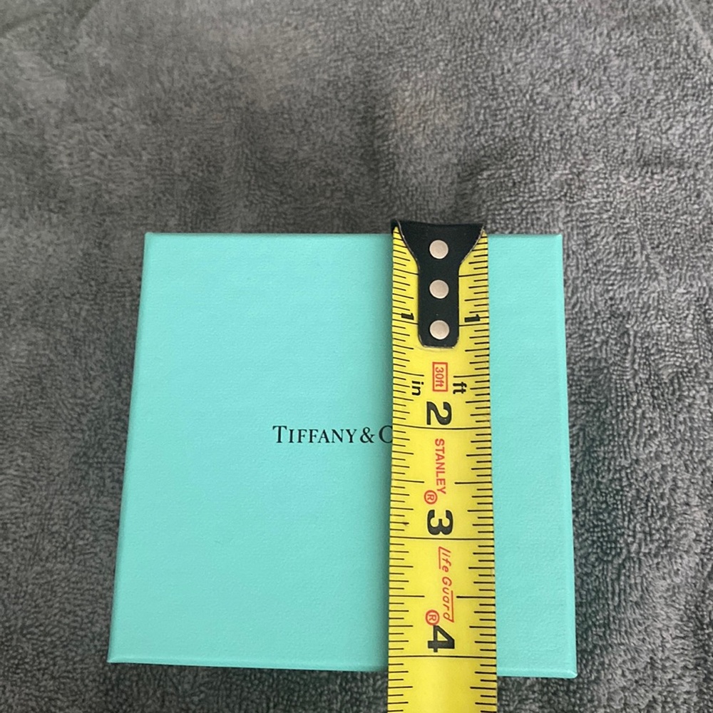 Authentic Tiffany box with the blue tissue